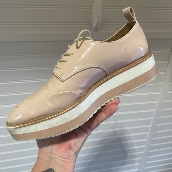 Zara Trafaluc Pale Pink Platform Lace Up Oxfords/Loafers - Picture 3 of 13